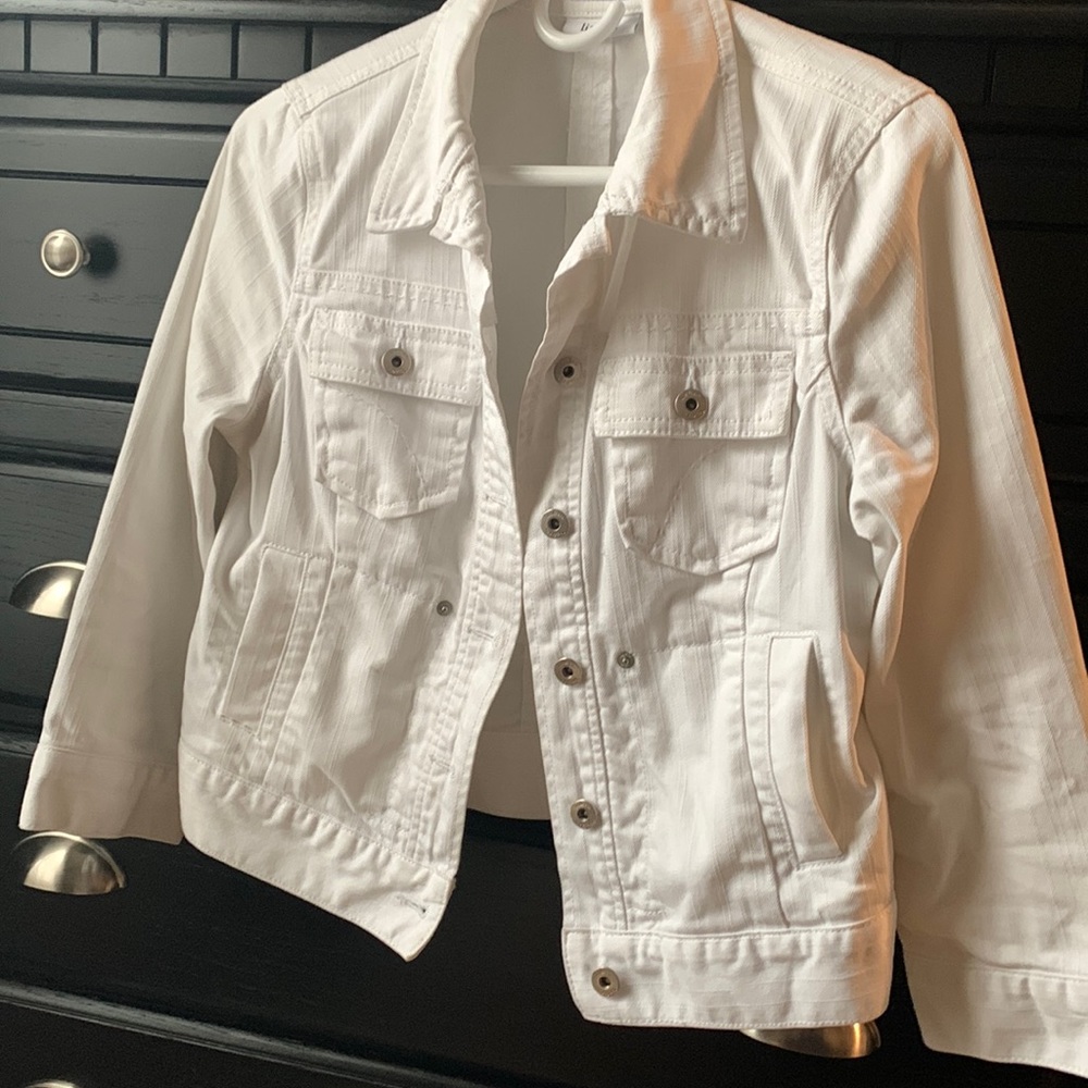 White jean jacket
